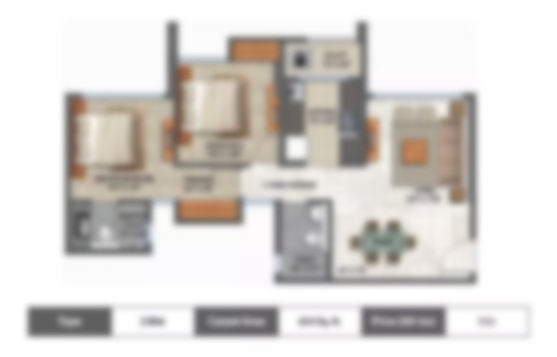 2 BHK Floor Plan